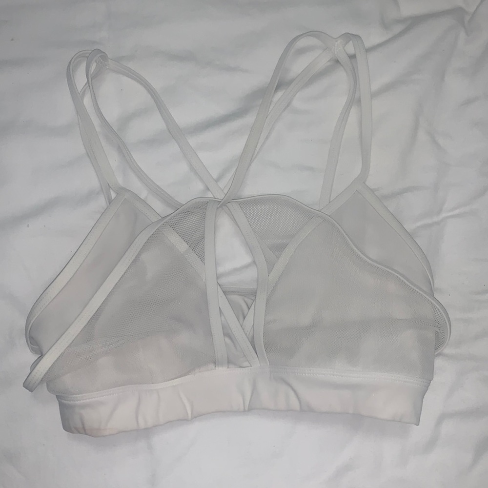 White ALO Yoga Strappy Bra